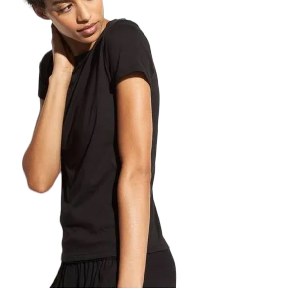 NEW Vince Essential Pima Cotton Crewneck T Shirt Top Black XS - Picture 5 of 11